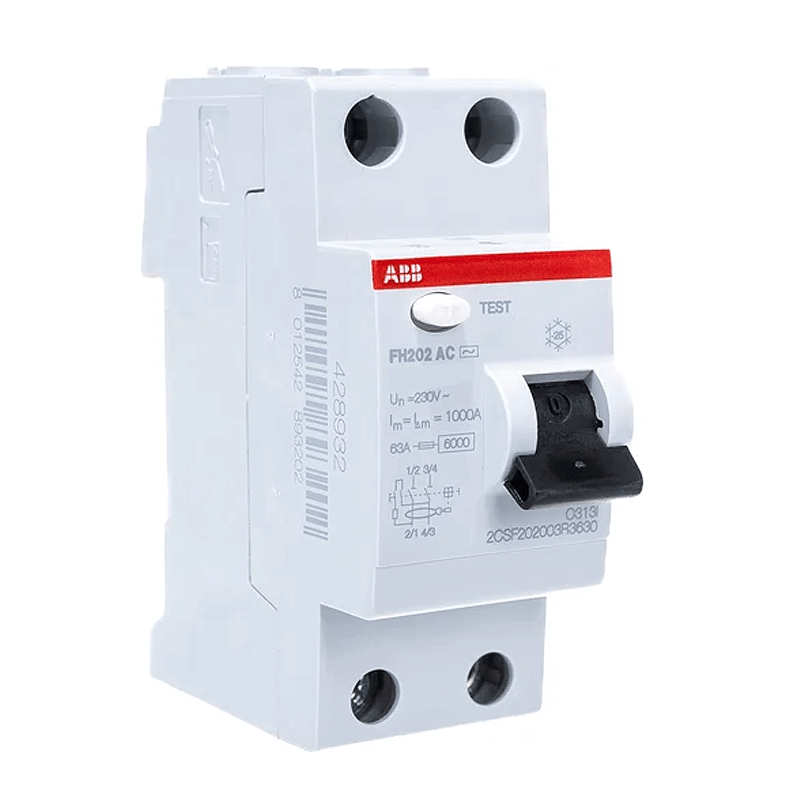เบรกเกอร์กันไฟดูด 40 แอมป์ 2 โพล ABB RCCB FH202 AC-40/0.03 (TYPE AC)
